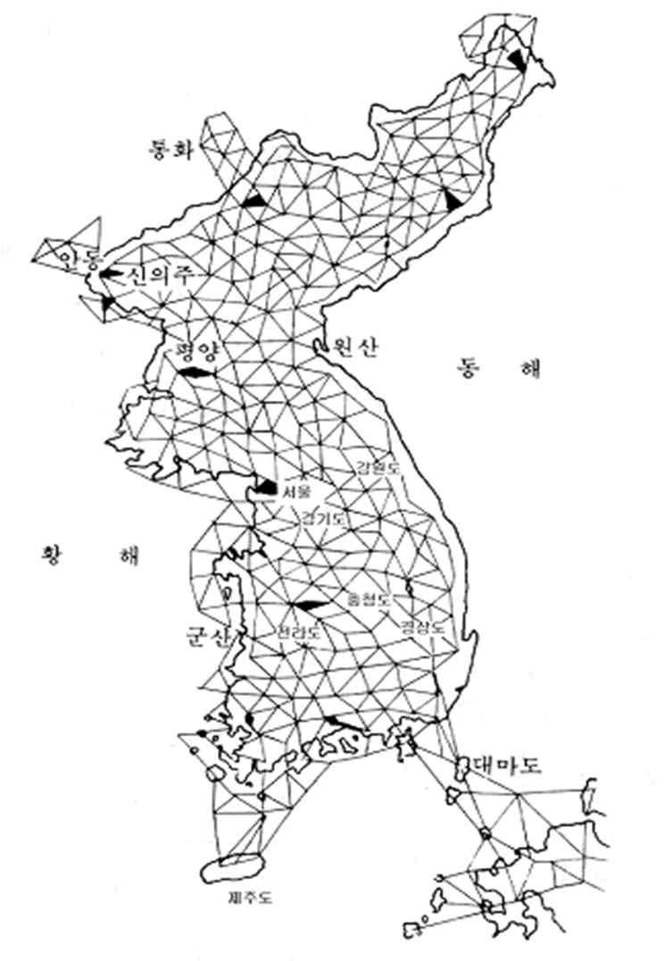 우리나라의삼각망구성