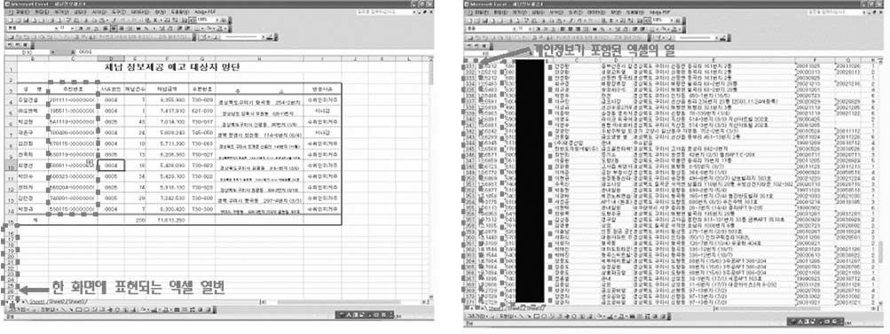 ㅎ ㄴ - 특히문서가엑셀파일인경우숨기기기능, 다른 Sheet 활용,