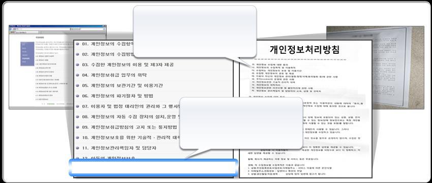 2. 개인정보저장 관리단계 2 개인정보처리방침공개 ( 참고사례 ) 개인정보처리방침을홈페이지또는사업장내에게시하여정보주체가쉽게 확인할수있도록공개 [