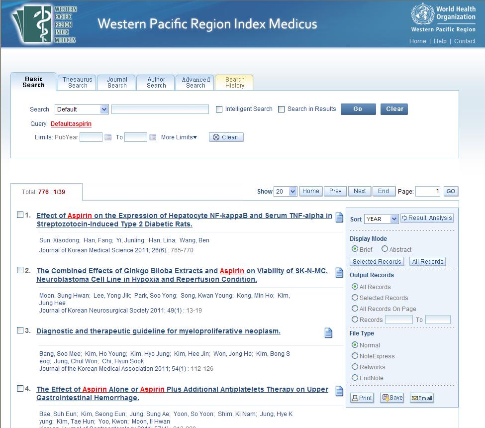 Western Pacific Region Index
