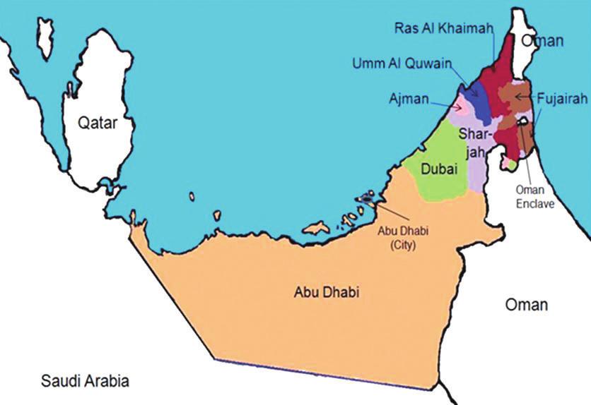 UAE 국장 UAE 지도 UAE의상징인매 (falcon) 는힘 (strength) 과자애 (goodness) 를의미하며,