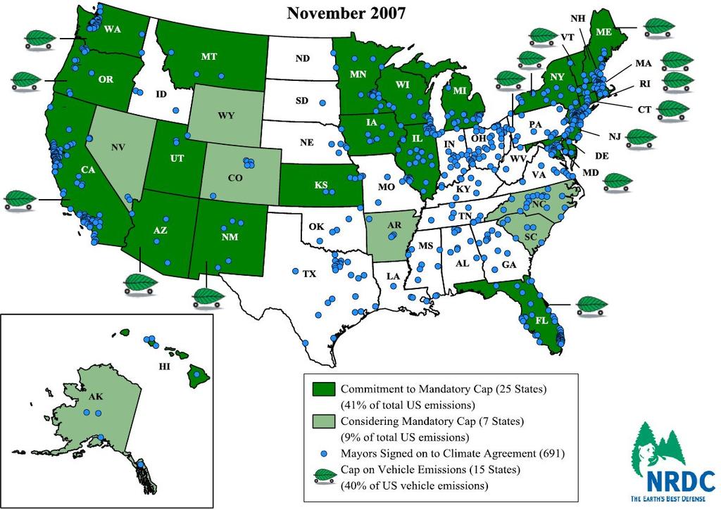 There is a rising tide for action to combat global warming within the US Source: NRDC 37 기후변화대응을지역의생존과발전전략의핵심요소로인식 지역별특성에맞는기후변화대응및적응전략추진필요