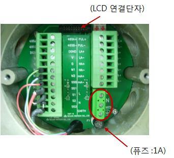 후 케이블을 Sealing ring과 가스켓(gasket) 안쪽으로 넣고 볼트를 조 인다.