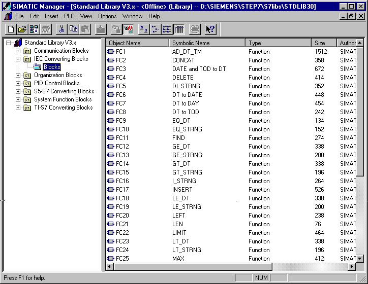 표준라이브러리의설정및내용 Date: 10/18/99 File: PRO2_07e.3 Information and 소개 라이브러리열기 STEP7 소프트웨어를설치하면 2 개의표준라이브러리가자동적으로하드디스크에설치됩니다. 버전 2 일경우표준라이브러리 stdlibs(v2) 버전 3 일경우표준라이브러리 V3.x 이들라이브러리에서원하는블록을프로젝트에복사할수있습니다.