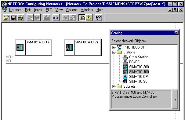 NETPRO 로네트워크설정 HW- 스테이션삽입 전역데이터정의 소개호출 HW-스테이션삽입 HW 구성전역데이터 네트워크 (MPI, Profibus,