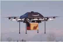 < 그림 3> 운송용드론 ( 좌측부터아마존의 Octocopter, DHL 의 Parcel-Copter) 자료 : 아마존 (www.amazon.com), DHL(www.dhl.com) 은 아마존 이 2013년말발표한 프라임에어 (Prime Air) 프로젝트가계기가되었다고할수있다. 프라임에어 는헬리콥터형드론을이용해 30분안에최대 2.