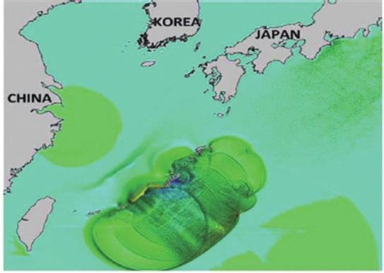 10 Jeju Research Institute 2) 지진해일위험도 제주도주변지역에는지진해일에의해우리나라에영향을미칠수있는지역으로류큐열도와난카이트러프가위치하고있음 류큐열도는류큐트렌치와오키나와트러프로이뤄져있는데,