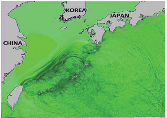 류큐트렌치에서의최대가능지진해일은일본서쪽의가상공백역에서지진해일이발생한후, 약 4 시간 10 분후에남해안지역에도달하며, 남해안해역의전파과정에서소멸되는것으로나타났음 - 반면,