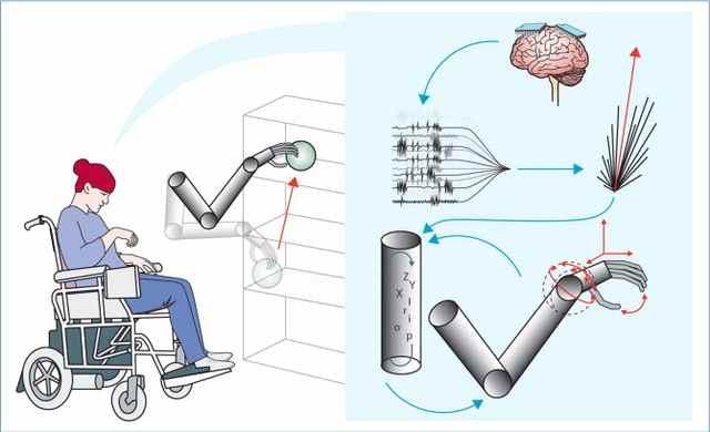 개의미세한접점 이장착된 밀리미터크기의정사각형전극 개를환자의뇌에이식 뉴런에서발생된신호는컴퓨터해석을통해로봇의팔과손을동작 < Mind-controlled Robot Arm > 추진성과