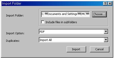 A. PDF 파일개별반입 File Import File 선택 Import Option : PDF Text Translation: No