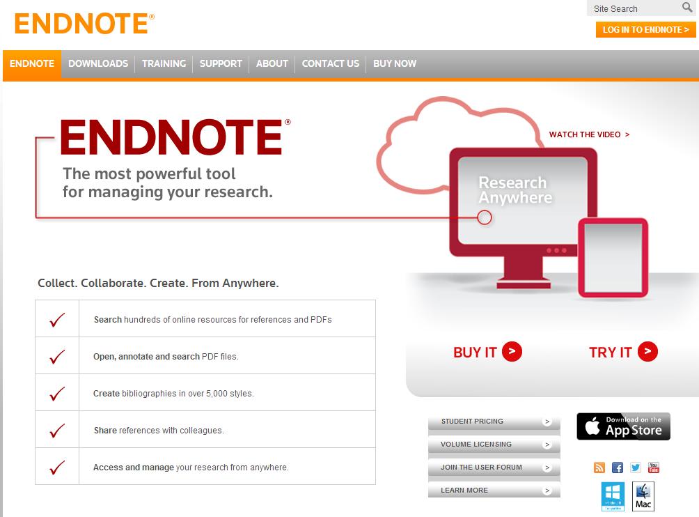 EndNote 관련자료 컨텐츠 EndNote Getting Started Guides (English) Output Styles Filters Templates 이용방법 http:// endnote.