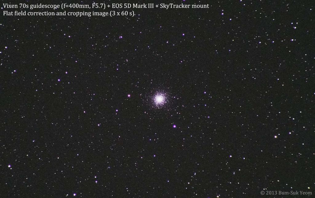 사진 19. M13, 헤르쿨레스자리의구상성단.