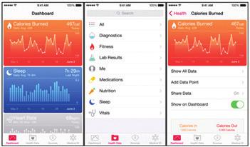 애플 - 구글 -MS 의본격화된 mhealth 경쟁 3. 애플부사장 Craig Federighi가 WWDC 2014에서 Healthkit에대한설명을보면더욱명확하다. 지금까지, 이러한어플리케이션들에서측정된정보는각각개별적으로다뤄져관리되어왔습니다. 즉, 당신은당신의건강상태에대한하나의종합적인그림을얻을수없었습니다. 하지만, 이제이것이 HealthKit으로가능합니다.