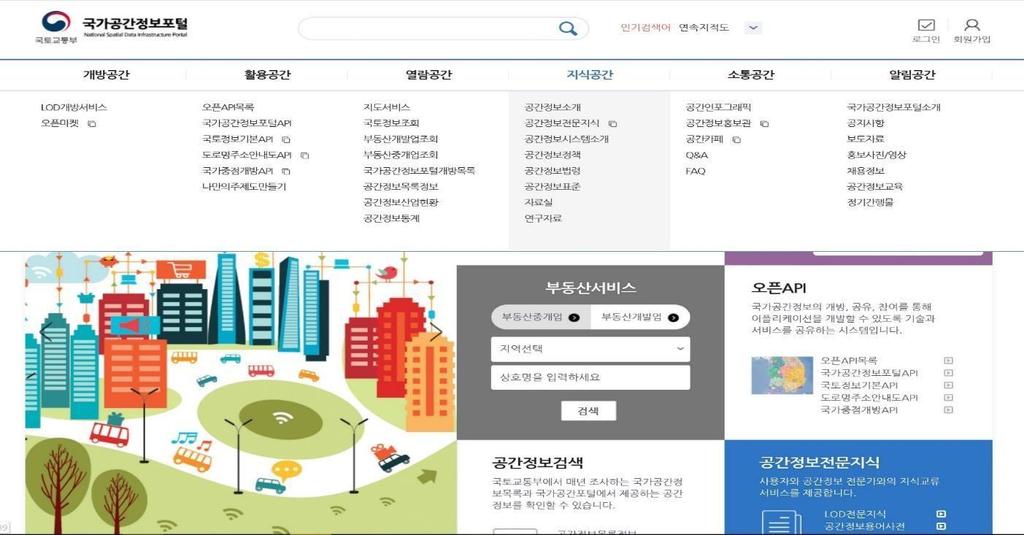 오픈데이터서비스 : 국가공간정보포털 국가공간정보포털 (www.nsdi.
