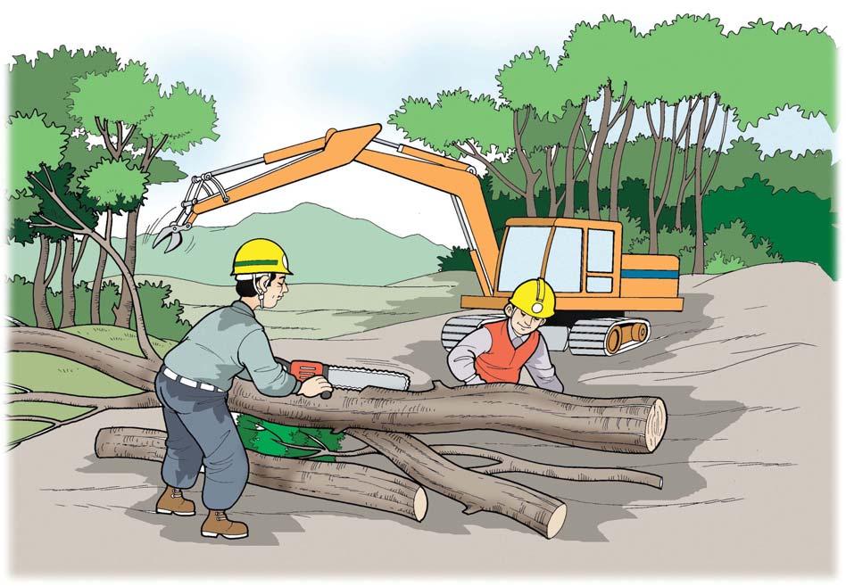 2. 위험요인찾아보기 단위작업명 가설도로작업 작업위험요인 벌목장비붐대연결부는견고하게결속되어있는가 벌목장비운전원의자격유무를확인하였는가 벌목장비후면에는경광등이설치되어있는가 벌목장비작업중유도자를배치하여유도하는가