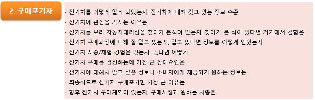 구매포기자 10 3 비관심층 5 4 제작자전기차담당자 5 5 충전기제작사 2 6 공동주택관리사무소 / 입주자대표회의 7 7 자동차환경협회 1 8 포스코ICT