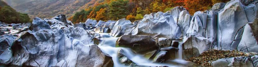 곡운구곡 용화산 내린천포트홀 선캄브리아기고생대중생대신생대 독도 40 억만년전 6 억만년전삼엽충출현 1 억 5 천만년전공룡시대 6 천 5 백만년전영장류출현 국가지질공원 울릉도 독도국가지질공원