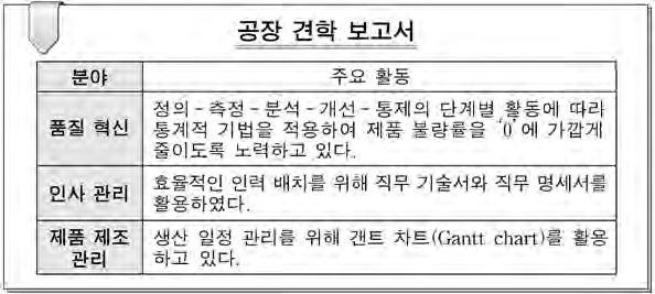 ( 공업일반 ) 직업탐구영역 3 10. 다음은공장견학보고서의일부이다. 이에대한설명으로 적절한것만을 에서있는대로고른것은? [3 점 ] 13. 다음은재해발생보고서의일부이다. 이에대한설명으로적절한것만을 에서있는대로고른것은?