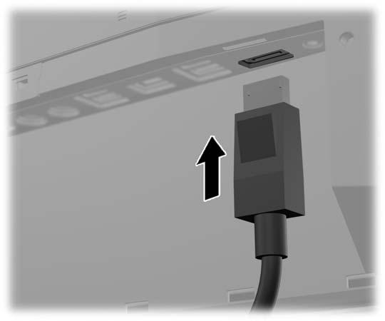 3. 보조디스플레이에 DisplayPort 커넥터가있는경우컴퓨터후면의
