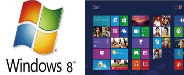 Windows 8 Windows 8 은 2012 년 10 월에마이크로소프트의새로운운영체제로발표 PC, 노트북외에태블릿이나스마트폰과같은모바일기기에서도사용할수있는 MS 의첫번째통합운영체제임 컴퓨터의부팅시간 ( 약 8 초 ) 과종료시간이종전의절반으로 짧아짐 5.