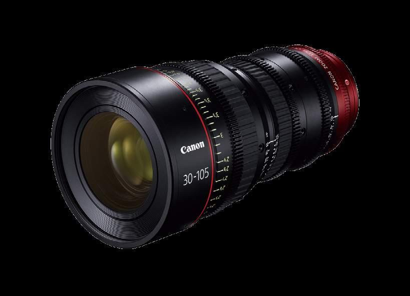 COMPACT ZOOM Lens CN-E30-105mm T2.8 L S/SP 소형, 경량디자인의 3.5x 줌, 준망원 4K 렌즈 슈퍼 35mm 상당, APS-C 센서크기대응 M.O.D. ( 최단촬영거리 ) 0.