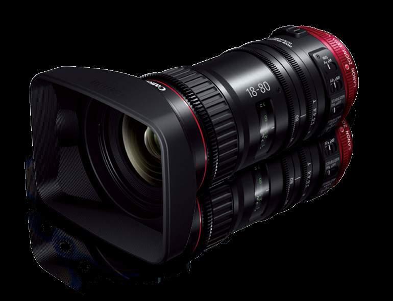 COMPACT-SERVO Lens CN-E18-80mm T4.4 L IS KAS S 촬영을효율화하는우수한조작성과운용성 슈퍼 35mm, APS-C 센서크기대응의고화질 4K 광학성능 18-80mm 의넓은초점범위를제공하는 4.4x 줌렌즈 M.O.D. ( 최단촬영거리 ) 0.