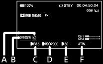 다이렉트메뉴를사용하여촬영조절수행하기 / / / /SET 버튼을사용하여 LCD 모니터에표시된촬영설정을즉시변경할수있습니다. 다이렉트메뉴를사용하여다음설정을변경할수있습니다. 초점값 AE 시프트레벨값조리개값 ISO 감도 / 게인셔터속도값화이트밸런스값 A: / / / /SET 버튼 다이렉트메뉴기능이할당된 ASSIGN 버튼을누르십시오.