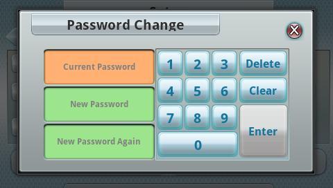 10 PASSWORD : "Change" Button을누르고비밀번호를변경합니다.