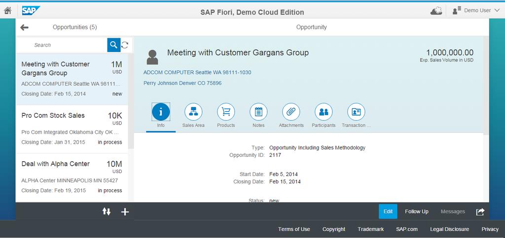 SAP Fiori Demo Cloud Edition www.sap.