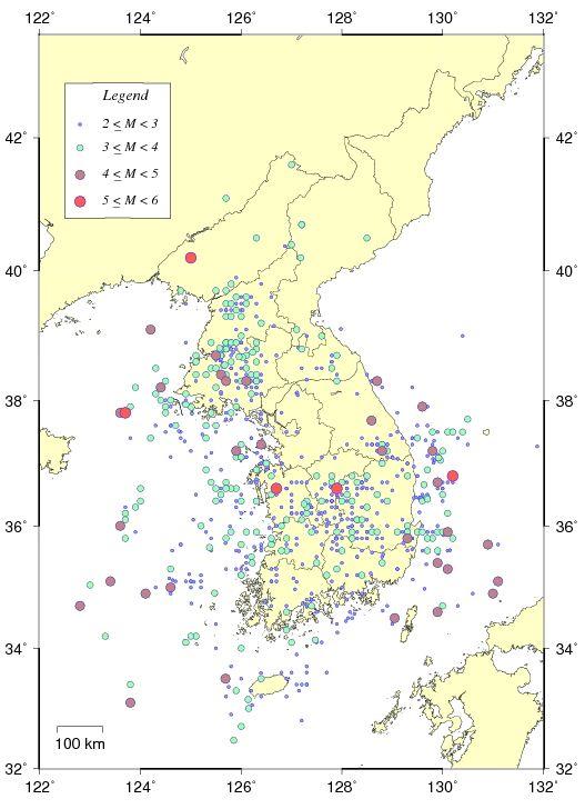 산업혁신연구 ( 제 26 권 2 호 ), 2010. 6. pp. 123~151. 한재해가능성은경북, 충청지역에비해낮은편으로볼수있다. 따라서서울금융중심지에주전산센터를운영하고부산지역에원거리금융백업센터를설립할경우, 경북, 충청지역에비해거리상의약점은존재하나지진, 수도권테러등의피해로인한위험성은낮다고할수있다. 주 : M 은지진의규모를의미함. 출처 : 기상청.