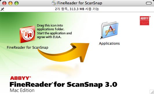 Adobe Acrobat 의사용방법에대해서는 Adobe Acrobat Help 를참조하시기바랍니다. ABBYY FineReader for ScanSnap 설치하기 ABBYY FineReader CD 를준비합니다. 1.