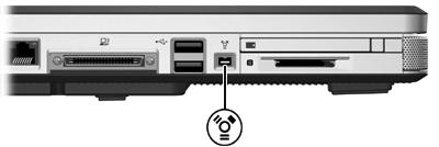 1394 장치사용 ( 일부모델만해당 ) IEEE 1394 는컴퓨터에고속멀티미디어또는데이터저장장치를연결하는데사용할수있는하드웨어인터페이스입니다. 스캐너, 디지털카메라, 디지털캠코더에는보통 1394 연결이필요합니다. 아래에표시된 1394 포트는 IEEE 1394a 장치를지원합니다.