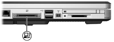 확장포트사용 컴퓨터왼쪽에있는확장포트를통해컴퓨터를확장제품 ( 선택사양 ) 에연결할수있습니다.