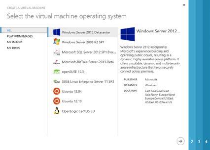 2. Microsoft Azure Services VM 생성하기 Azure 관리자포털을이용해서아주쉽고빠르게가상컴퓨터를구성할수있습니다.