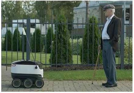 1. 기업환경의변화 2) 물류기술의발전 (3) 무인차 단거리배송용로봇 Forget drones here come delivery robots by Ivana Kottasova This robot delivers groceries @ivanakottasova