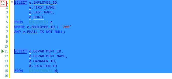 SQLGate for Tibero Developer User Guide --- 34 4. 편집할 SQL 을마우스왼쪽클릭으로선택합니다.