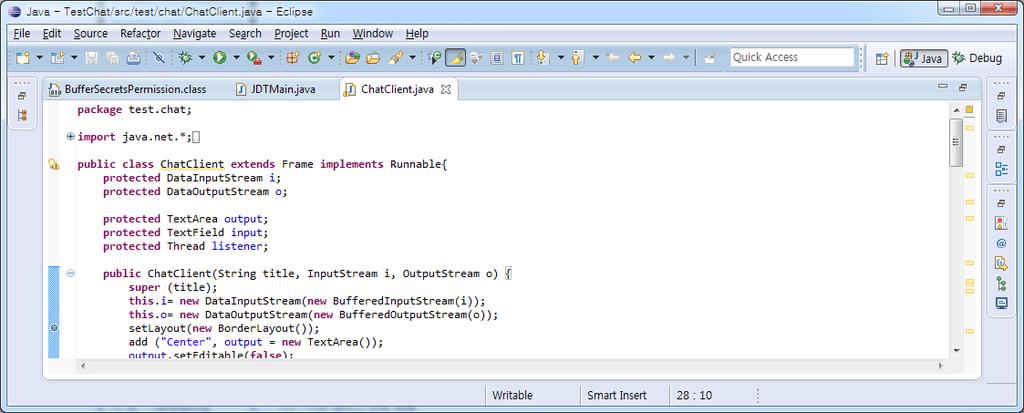 3.4 JDT Editor의기능 (3/12) Overview Ruler : Compile에러, 경고, Book mark, Task등의위치를표시