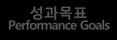 Goals 관리과제 Task 성과지표 Performance