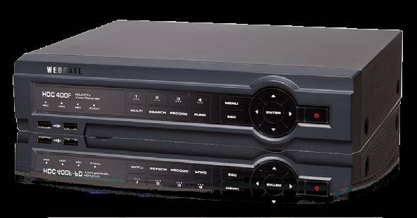 PoC Camera Power(PoC) + RS485(CoC) PoC DVR HD1080p HD-SDI Video WDC2216F-PE - 다양한비디오포맷을지원하는 16 채널 HD DVR - 최대 5 개의내장 HDD - 제품사이즈 : 445(W) x 418(D) x 88(H)mm WDC2108F-PE - 다양한비디오포맷을지원하는 8 채널 HD DVR -