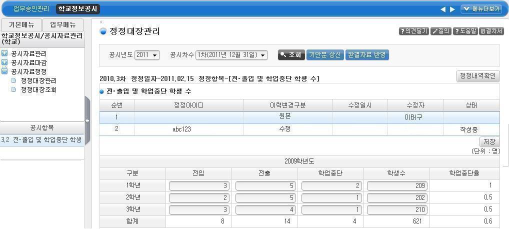 3) 데이터입력항목의경우 2014 순서 -