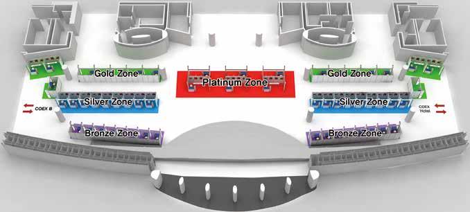 부스배치도 _ BOOTH LAYOUT TRACK A TRACK B TRACK C COEX 북문 참가예상기업 _ EXHIBITORS (EXPECTED) 그리드위즈,