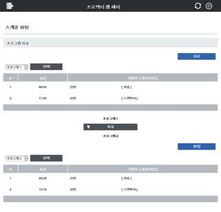 9. 기타기능 프로그램복사방법현재선택한프로그램을다른프로그램에복사하려면 [ 프로그램복사 ] 버튼을클릭하십시오.