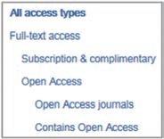 접근유형별저널및도서목록확인 * All access types : 구독 (