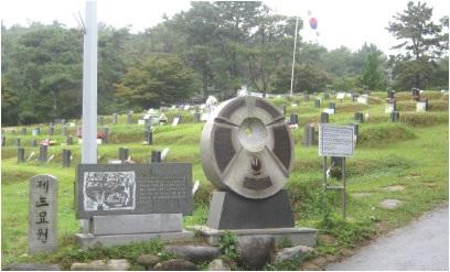 민족민주열사묘역 ( 구 5 18묘지 ) 5 18민중항쟁이후유족들이인수하지못한희생자유해는광주시립공원묘지 3묘원에일괄안장되었다.