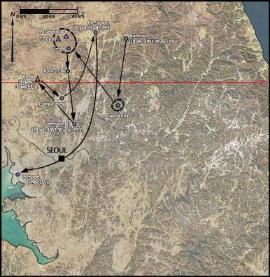 한국전쟁참전유엔군프랑스대대 - LE BATAILLON FRANCAIS DE L ONU DANS LA GUERRE DE COREE 프랑스대대 «티본» 고지는중공군의맹렬한공격을받는다. 한편, 철원은서울까지이어지는수많은협곡들과연결된곳으로전략적요충지였다.