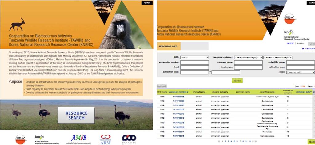 Cooperation on Bioresources between KNRRC and Tanzania Wildlife Research Institute 23 물자원의중요성을알렸다. 매년초청된탄자니아연구원들은심포지엄과전시회에참가해한국의발전된소재은행네트워크에대해배우고한국연구자들과교류하는기회를가졌다. 4.