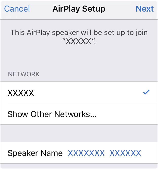 ios 기기에서 Wi-Fi 설정화면을표시하고 SETUP A NEW AIRPLAY SPEAKER... 에서본기기를선택합니다. 예 라우터 ( 유선또는무선 ) PC ( 유선또는무선 ) 기기이름 ipod AirPlay는 ios 4.3.