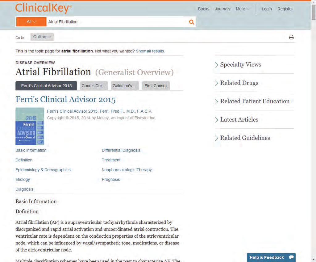 높은수준의검색결과와더불어필요할경우더자세한내용을검색할수있는옵션을위해 ClinicalKey 의토픽페이지