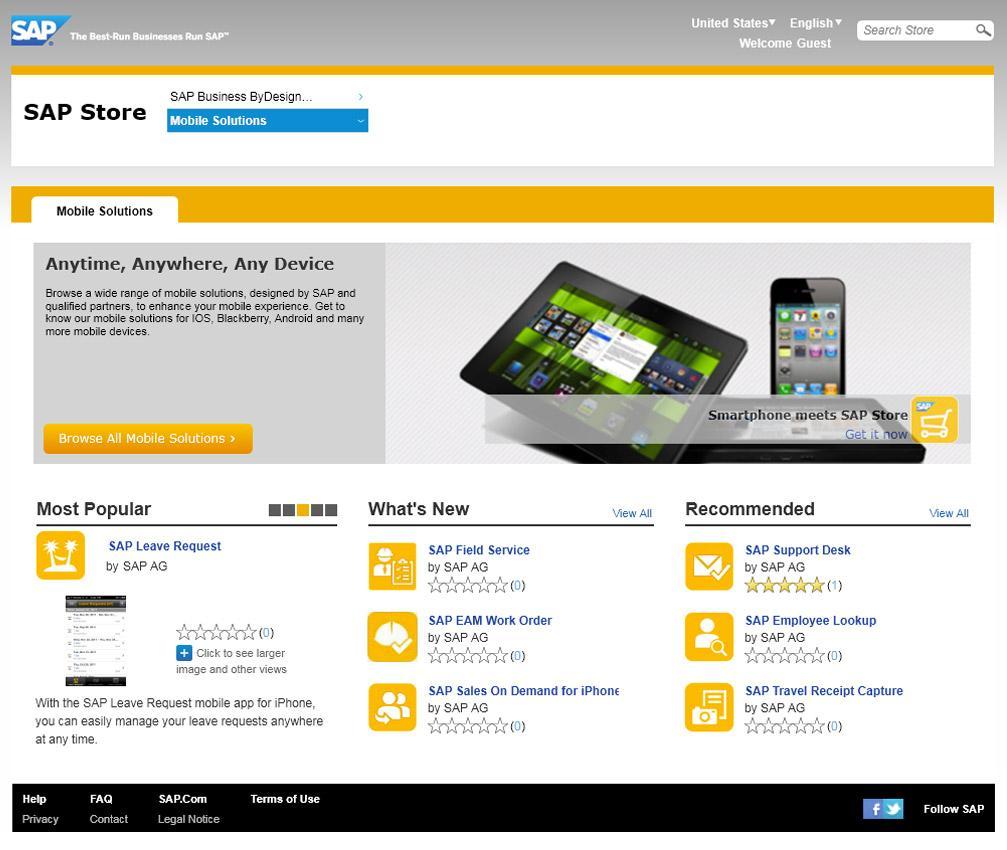 SAP Store 를통한모바일앱활용