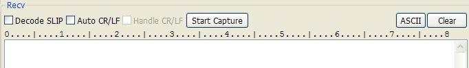 수신한데이터에일정시간동안데이터입력이없는경우자동으로줄바꿈하여다음패킷을받아출력하는것이편리할수있습니다. Auto CR/LF 체크박스에표시를하면데이터수신후일정시간동안데이터가들어오지않으면자동으로줄바꿈을해줍니다. 만일 SLIP 디코딩을사용중인경우에 Auto CR/LF 가선택되어있다면수신되는 SLIP 패킷마다자동으로줄바꿈을해줍니다.